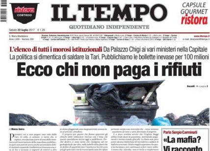 Rifiuti: 100 milioni di bollette inevase. Governo e Ministeri nessuno paga