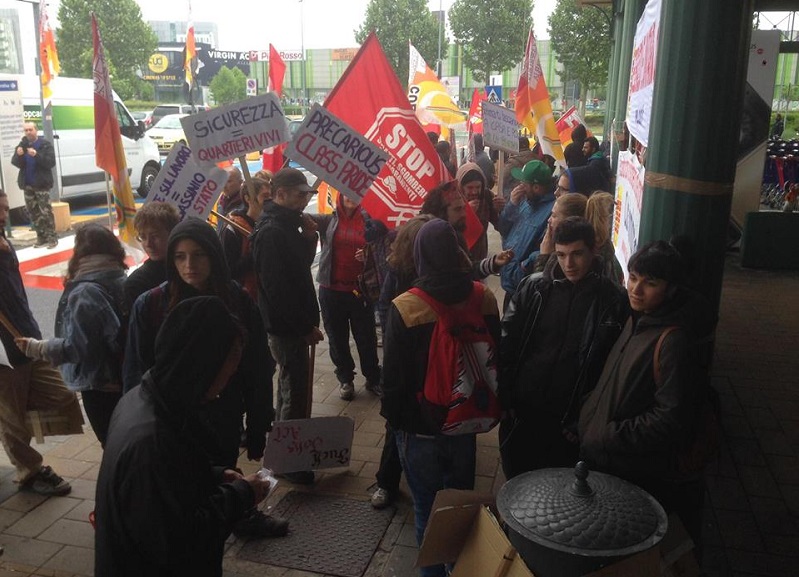 Primo Maggio a Milano: la protesta del collettivo Zam
