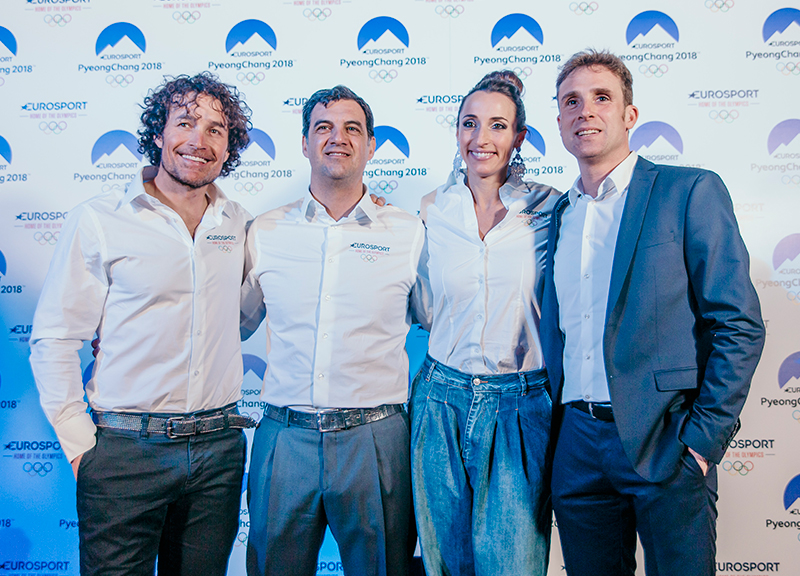Eurosport Talent da sinistra Giorgio Rocca,Ettore Miraglia; Elisa Di Francisca, Alessandro Acton