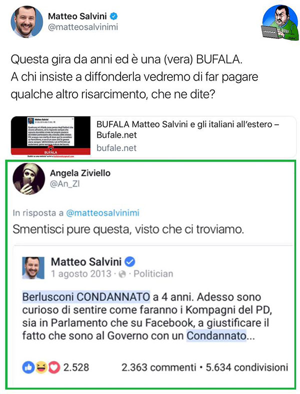 Dalla pagina Facebook: Leggere i post di Salvini per sentirsi una persona migliore Dalla pagina Facebook: Leggere i post di Salvini per sentirsi una persona migliore