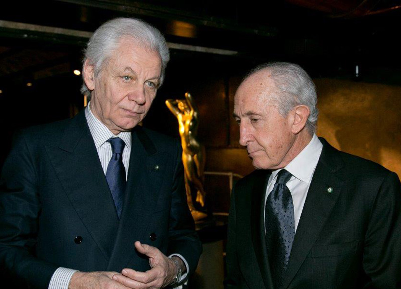 Giulio Maira con l'imprenditore Valter Mainetti di Sorgente Group