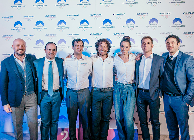 Eurosport Andrea Daverio, Alessandro Araimo, Ettore Miraglia, Giorgio Rocca, Elisa Di Francisca, Alessandro Acton, Luigi Ecuba