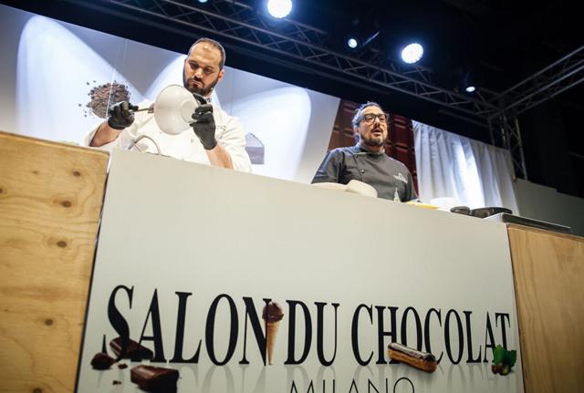 Davide Comaschi e Alessandro Borghese al Salon du Chocolat Milano 2018