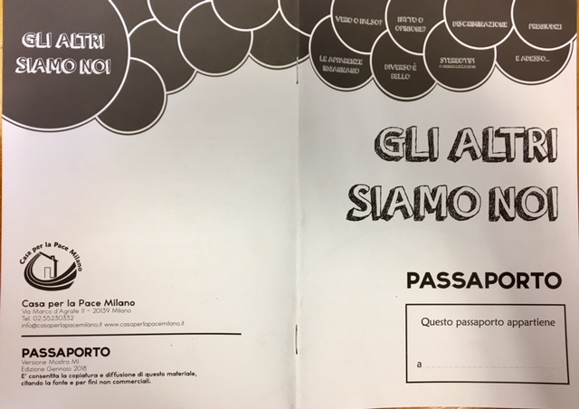 Il passaporto consegnato ai piccoli visitatori per annotare i loro appunti e riflessioni di viaggio Il passaporto consegnato ai piccoli visitatori per annotare i loro appunti e riflessioni di viaggio