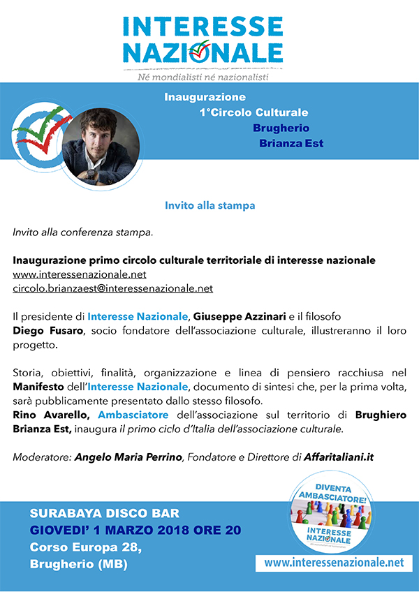 Interesse nazionale 1 marzo Interesse nazionale 1 marzo