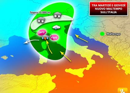 Previsioni meteo: maltempo sull'Italia dopo Pasquetta. METEO DOCCIA FREDDA