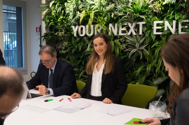 Un momento dell'inaugurazione della nuova sede di Sorgenia. Un momento dell'inaugurazione della nuova sede di Sorgenia.