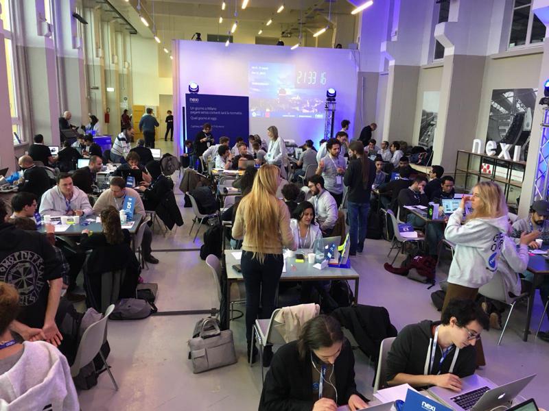 81 partecipanti al lavoro per 26 ore al Cashless Milano Hack, l’hackathon organizzato da Nexi in collaborazione con Cariplo Factory e Codemotion. 81 partecipanti al lavoro per 26 ore al Cashless Milano Hack, l’hackathon organizzato da Nexi in collaborazione con Cariplo Factory e Codemotion.