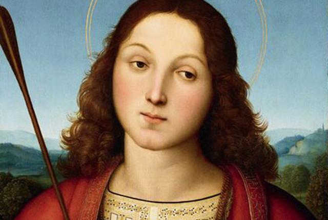Raffaello - San Sebastiano, 1501–1502 c. Accademia Carrara, Bergamo Raffaello - San Sebastiano, 1501–1502 c. Accademia Carrara, Bergamo