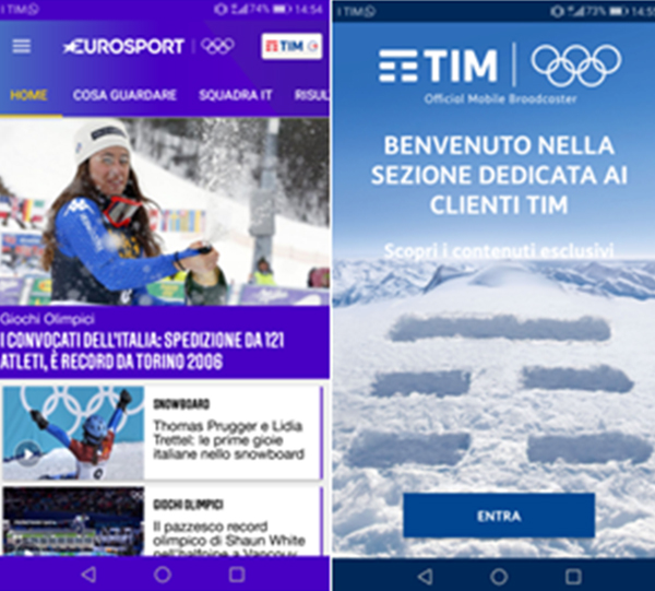 Schermata tim eurosport Schermata tim eurosport