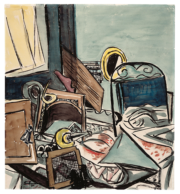 BECKMANN - L'assassinio, 1933 acquarello e china BECKMANN - L'assassinio, 1933 acquarello e china