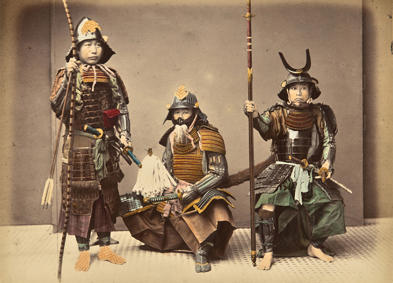 Kusakabe Kimbei Samurais in armour, 1880 90 Kusakabe Kimbei Samurais in armour, 1880 90