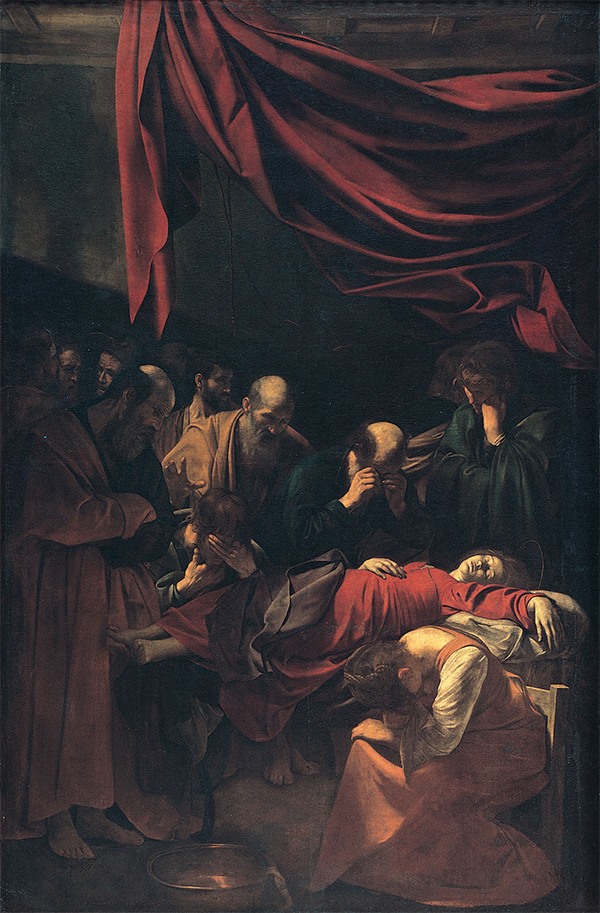 5. Michelangelo Merisi da Caravaggio Morte della Vergine, 1604 olio su tela, 369 x 245 cm Parigi, Musée du Louvre 5. Michelangelo Merisi da Caravaggio Morte della Vergine, 1604 olio su tela, 369 x 245 cm Parigi, Musée du Louvre