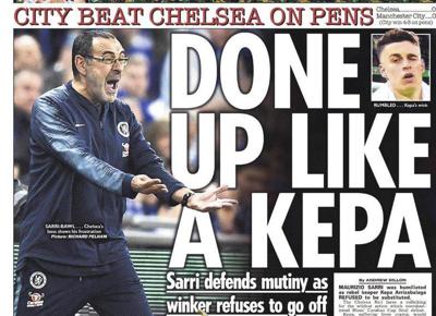 CHELSEA SARRI KEPA THE SUN