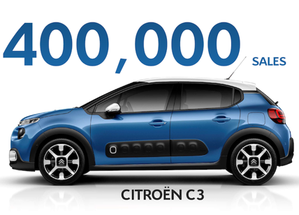 400.000 Citroen C3 vendute in meno di due anni