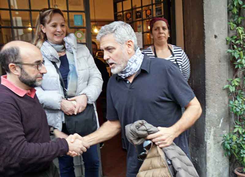 Clooney a Sutri, foto Tusciaweb Clooney a Sutri, foto Tusciaweb