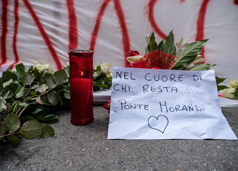 Commemorazione ponte morandi ape 5