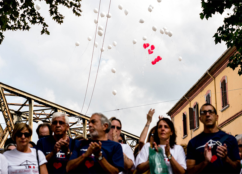 Commemorazione ponte morandi ape 11