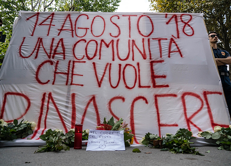 Commemorazione ponte morandi ape 6