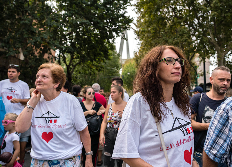 Commemorazione ponte morandi ape 9