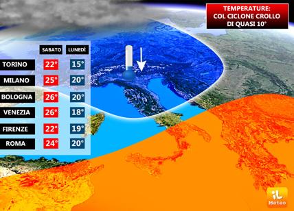 Previsioni meteo, arriva il ciclone islandese: crollo termico di 10 gradi