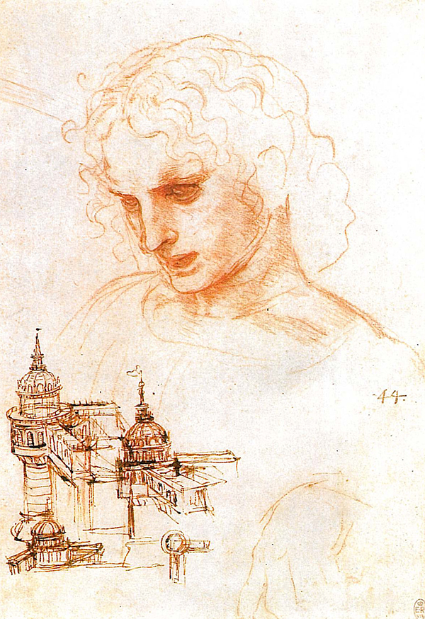 Leonardo - Studio per san Giacomo Maggiore e studi di architettura Leonardo - Studio per san Giacomo Maggiore e studi di architettura