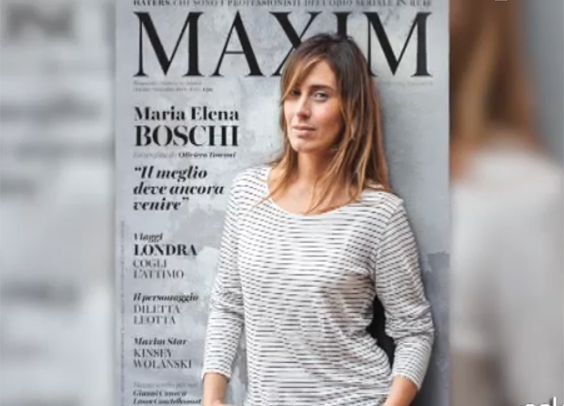 maria elena boschi maxim copertina ape