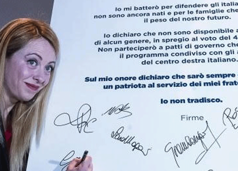 meloni firma meloni firma