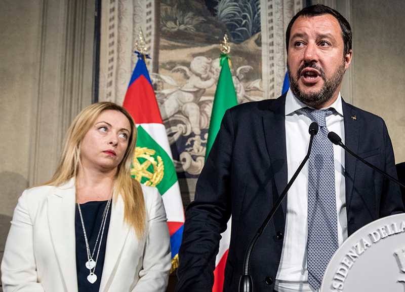 Meloni Salvini ape