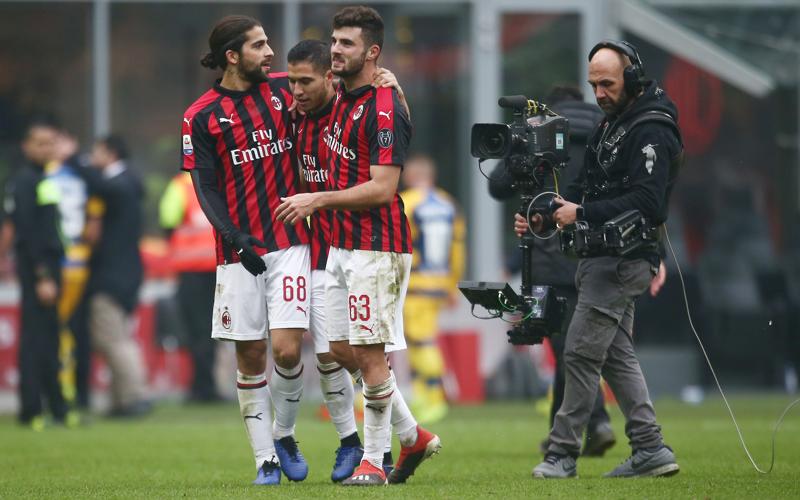Ricardo Rodriguez, Patrick Cutrone e Jose Mauri (foto Lapresse) Ricardo Rodriguez, Patrick Cutrone e Jose Mauri (foto Lapresse)