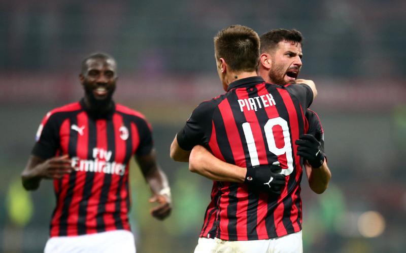 Piatek, Musacchio e Bakayoko (foto Lapresse) Piatek, Musacchio e Bakayoko (foto Lapresse)