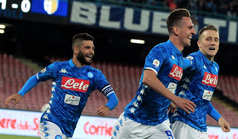 Milik, Insigne e Zielinski (foto Lapresse) Milik, Insigne e Zielinski (foto Lapresse)