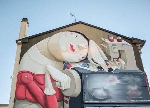 "CuciMilano", il murale di Zed1 in via Brembo a Milano