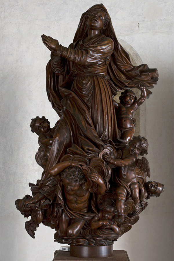 Andrea brustolon, Madonna Assunta e angioletti, 1702 Andrea brustolon, Madonna Assunta e angioletti, 1702