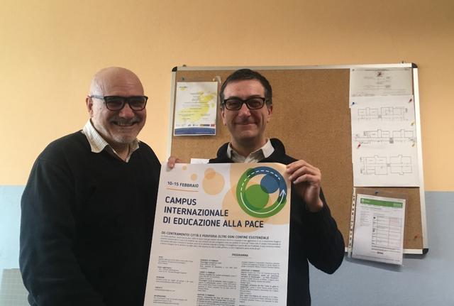 Roberto Usardi, Resp. CFP- AfolMet di Rozzano e don Giovanni Salatino, ideatore e coordinatore del “Campus della Pace” Roberto Usardi, Resp. CFP- AfolMet di Rozzano e don Giovanni Salatino, ideatore e coordinatore del “Campus della Pace”