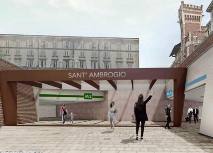 M4: cambia il progetto della stazione Sant'Ambrogio. FOTO