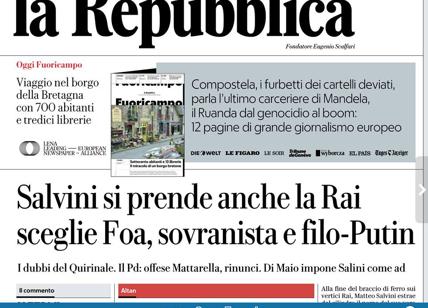 Salvini e la Rai, l’ossessione di Repubblica
