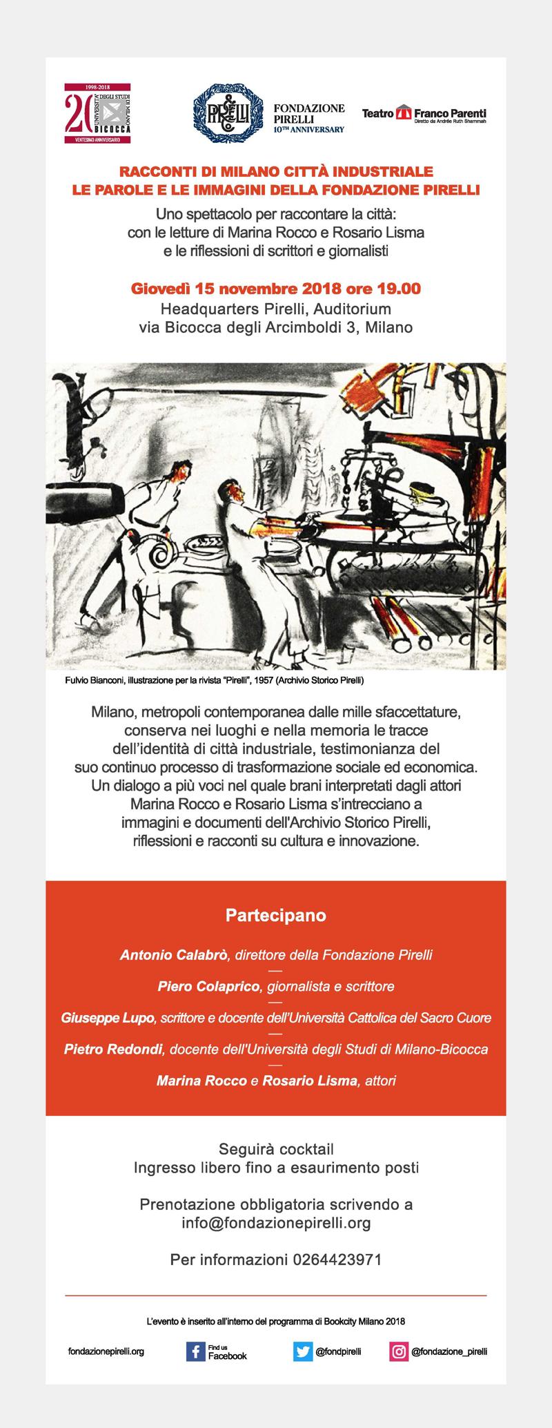 Save the date 15novembre FondazionePirelli