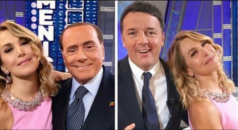 barbara d'urso renzi berlusconi