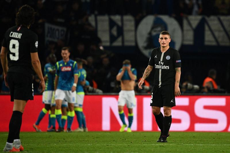 Verratti e Cavani (foto Lapresse) Verratti e Cavani (foto Lapresse)