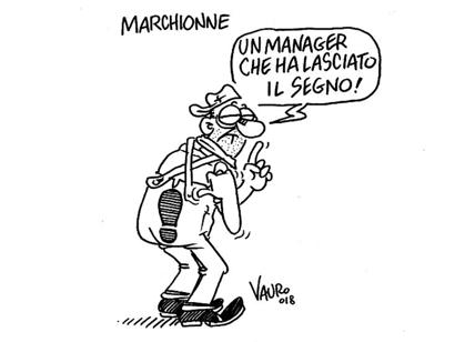 Marchionne: dopo la copertina del Manifesto vignetta di Vauro. Italia che odia