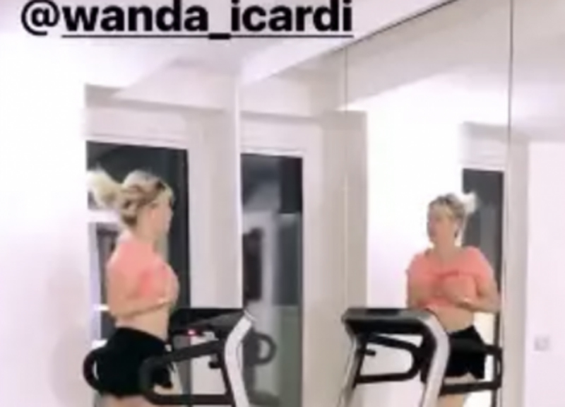 WANDA NARA IN ALLENAMENTO (Instagram Mauro Icardi) WANDA NARA IN ALLENAMENTO (Instagram Mauro Icardi)