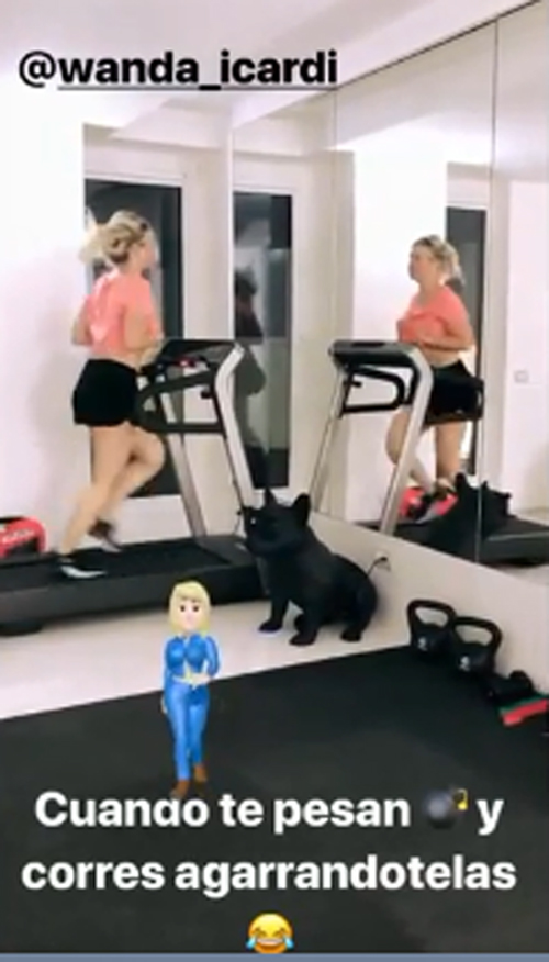 wanda nara allenamento