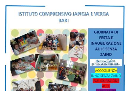 'Scuola senza zaino' a Bari all'Istituto Japigia1 Verga