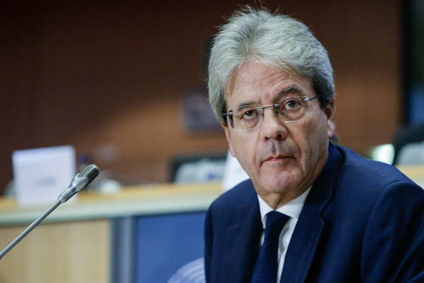 Gentiloni "messaggero" del Mes in Italia