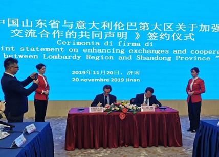 Lombardia, Fontana in Cina: accordo con Shandong per investimenti reciproci