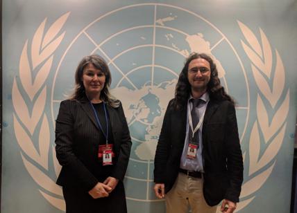 Angela Corbari e Leonardo Alberto Dal Zovo di Studiomapp all'ONU