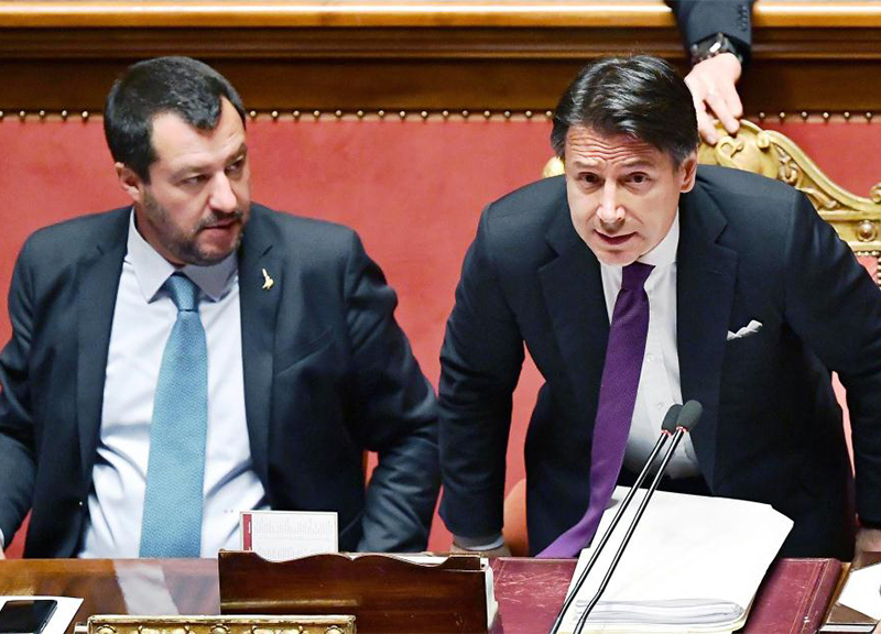 Conte   Salvini   Il sondaggio Noto EMG fotografa un'Italia spaccata in due nelle intenzioni di voto
