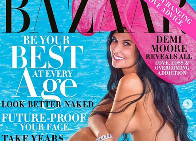 DEMI MOORE (INSTAGRAM COPERTINA HARPER'S BAZAR) DEMI MOORE (INSTAGRAM COPERTINA HARPER'S BAZAR)