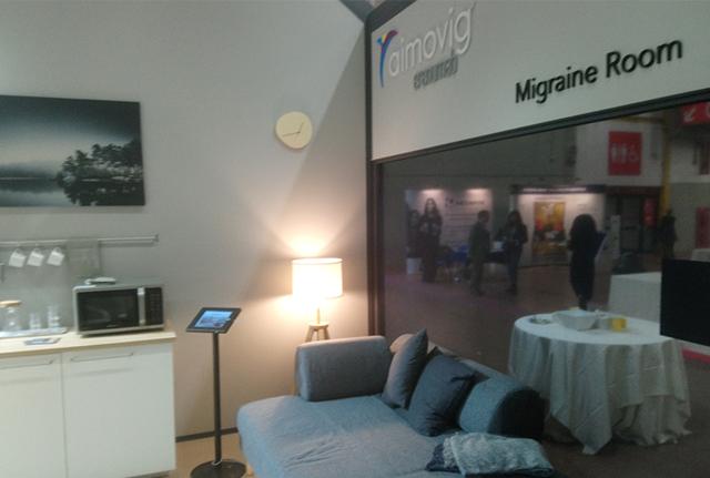 Nel corso del congresso di Bologna, Novartis ha esposto una versione ridotta della sua migraine room Nel corso del congresso di Bologna, Novartis ha esposto una versione ridotta della sua migraine room